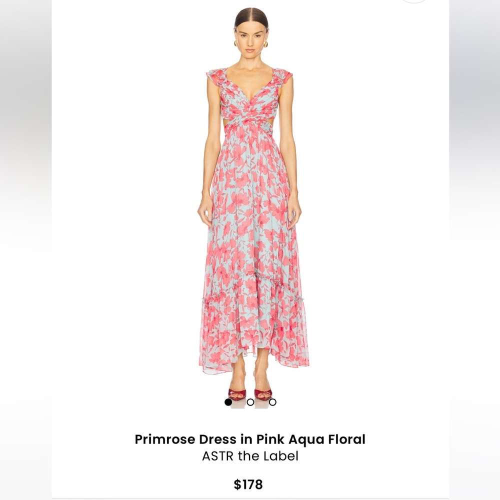 Astr Pink Sleeveless V-Neck Maxi Dress
